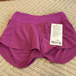 Lululemon Speed Up shorts size 2 - 4”